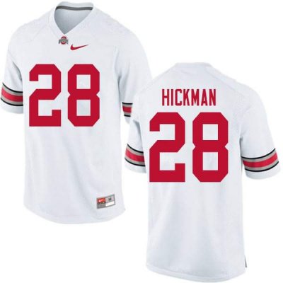 NCAA Ohio State Buckeyes Men's #28 Ronnie Hickman White Nike Football College Jersey ZOX7645SD